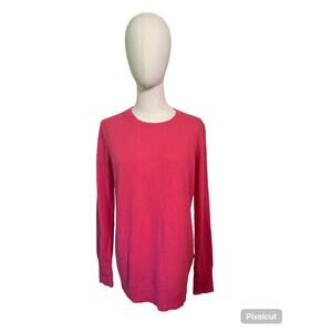 Banana Republic Alpaca Wool Crewneck Sweater Pink NWT Size M Fine Italian Yarn